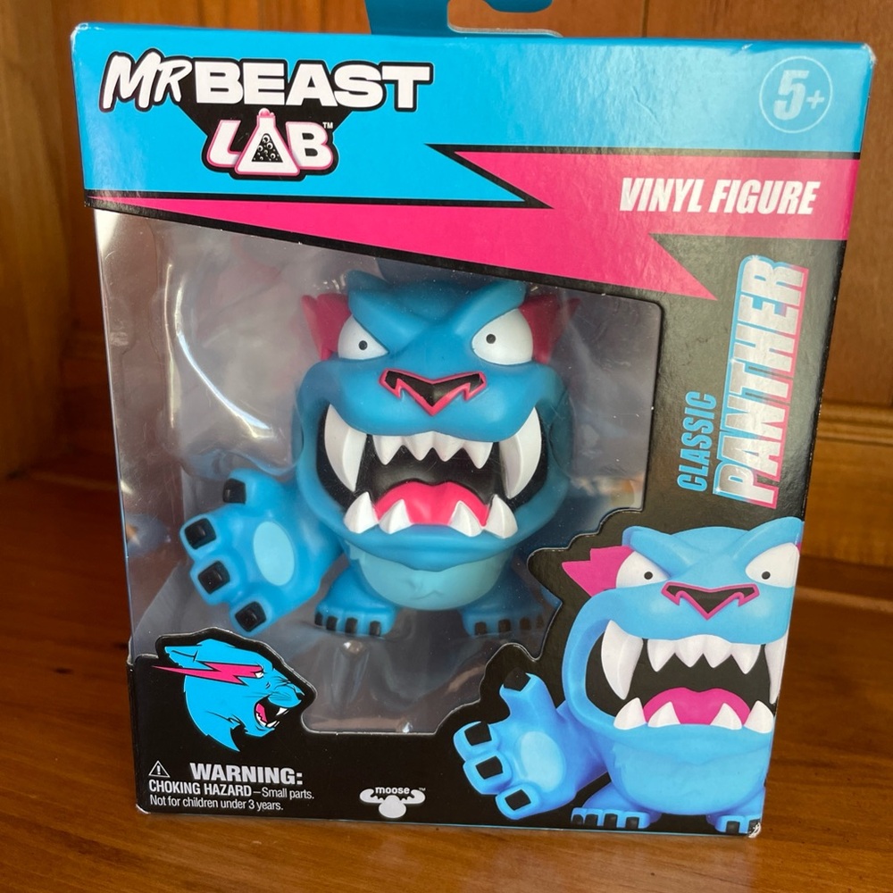 Mr Beast Classic Panther Vinyl Figure - Blue 3.5”